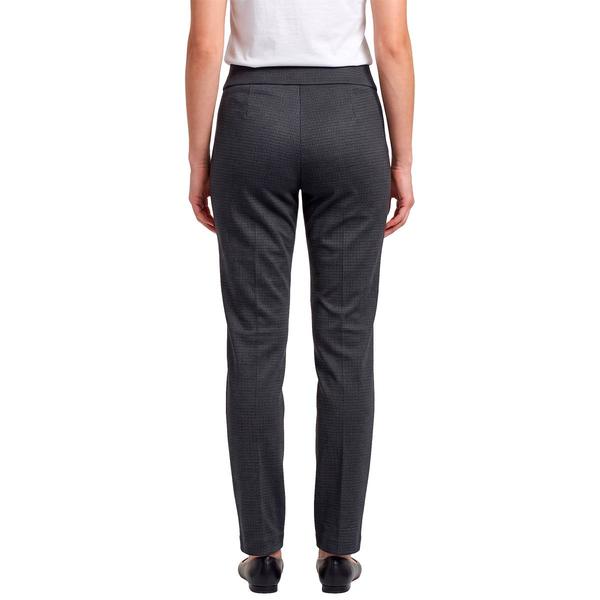 Womens Briggs Mid Rise Houndstooth Straight Leg Pleated Pants