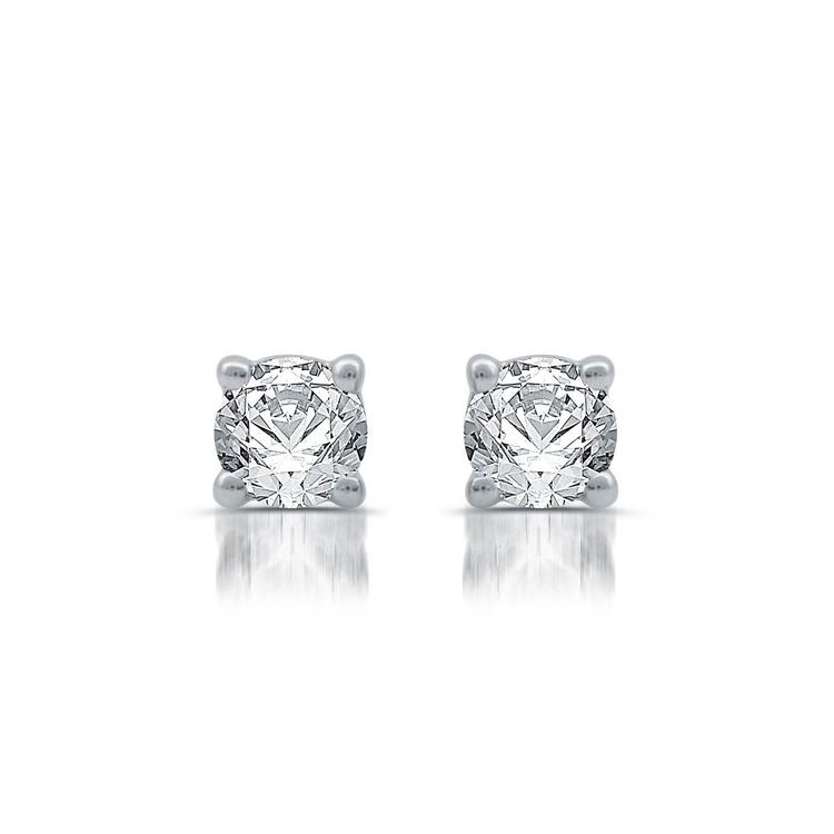 Nova Star(R) 14kt. White Gold 1/4ctw. Lab Grown Diamond Earrings