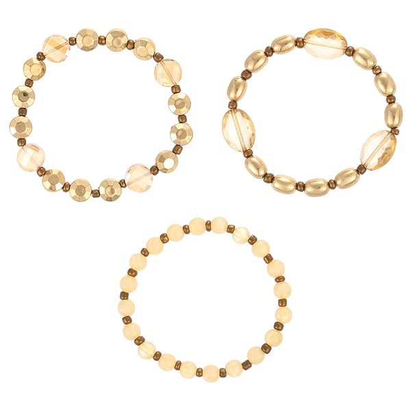 Ashley Cooper(tm) 3pc. Metallic Tones Stretch Bracelet Set - image 