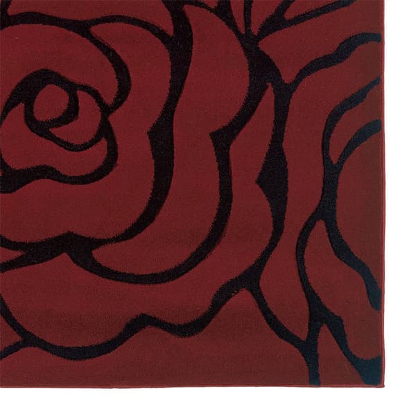 Linon Milan Collection Rose Accent Rug - 2x3