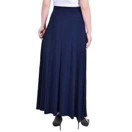 Womens NY Collection Pull On Solid Maxi Skirt