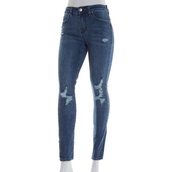 Juniors YMI(R) Wanna Betta Butt Premium Distressed Skinny Jeans - image 