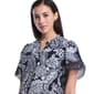 Womens Rafaella® Short Flutter Lace Sleeve Paisley Blouse - image 3
