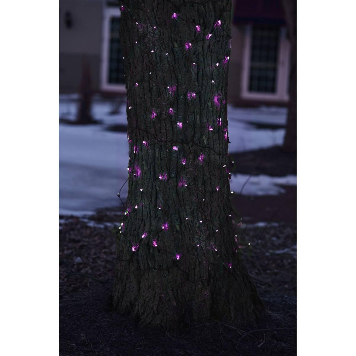 Northlight Seasonal Purple Tree Trunk Wrap Net Lights