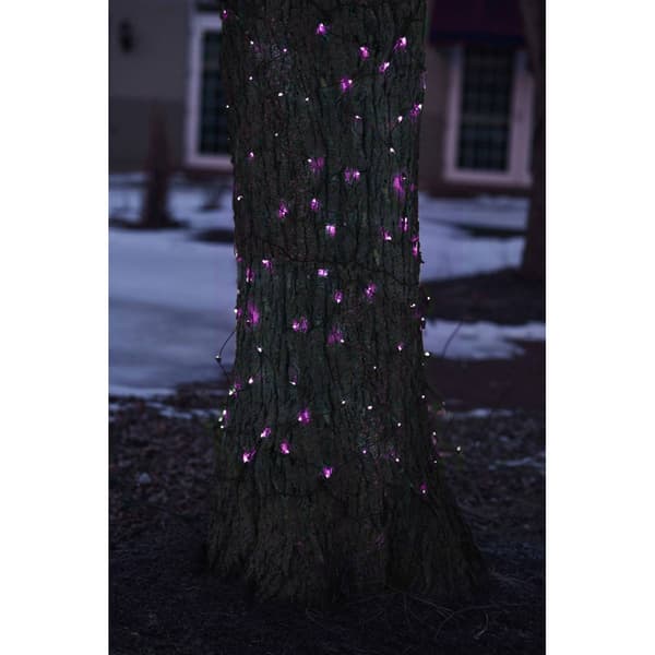 Northlight Seasonal Purple Tree Trunk Wrap Net Lights