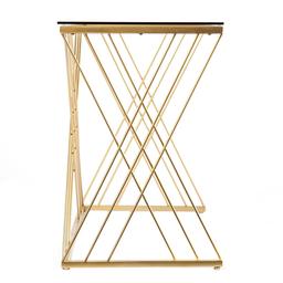 Southern Enterprises Dezby Modern Glass-Top Desk