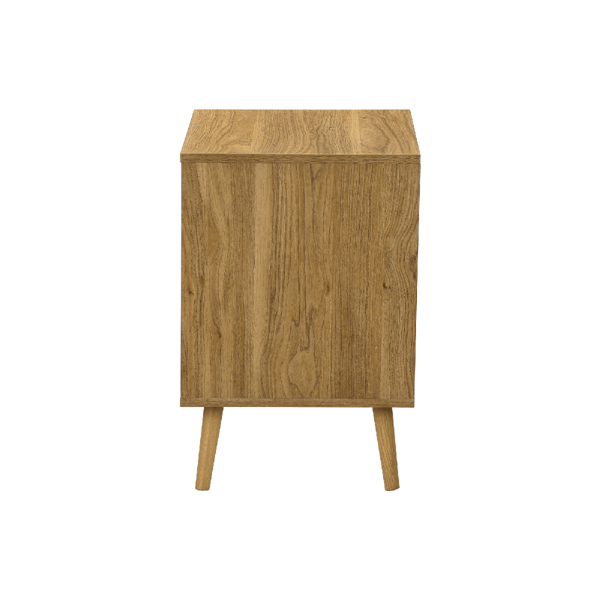 Monarch Specialties Light Walnut Seagrass-Look Accent Table