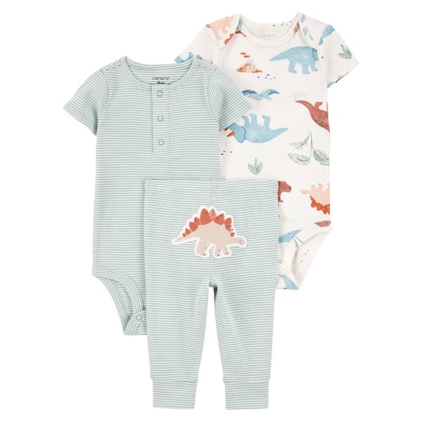 Baby Boy (NB-24M) Carter''s(R) Dino & Stripe Little Character Set
