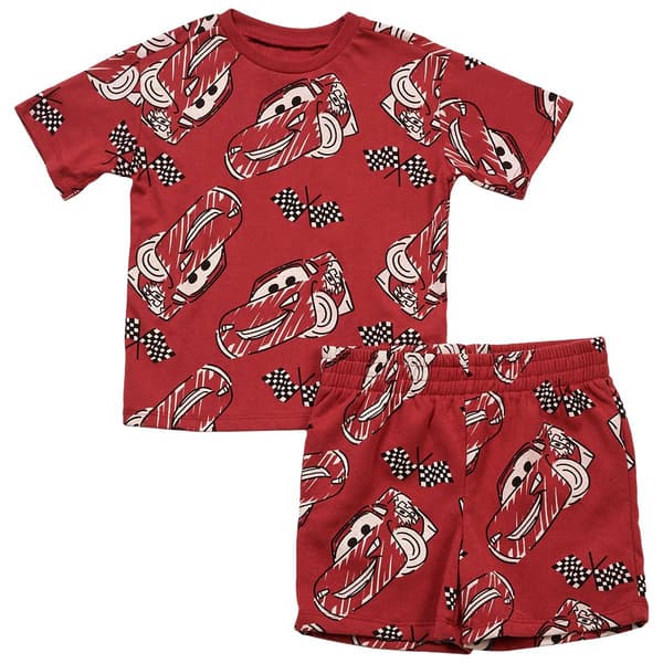 Toddler Boy Disney CARS(tm) Checker Flag Print Short Set - image 