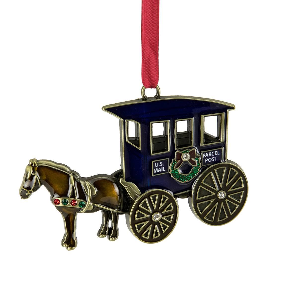 Northlight Seasonal 2.25in. Horse & Buggy Christmas Ornament