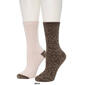 Womens Cuddl Duds® 2pk. Space Dye Textured Rib Crew Socks - image 4