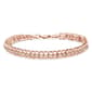 Haus of Brilliance Rose Gold over Silver Diamond Tennis Bracelet - image 2