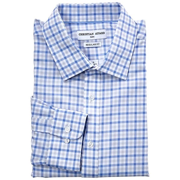 Mens Christian Aujard Slim Fit Stretch Dress Shirt - Blue/Grey - image 