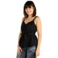 Womens 24/7 Comfort Apparel Black Lace Insert Tank Top - image 3