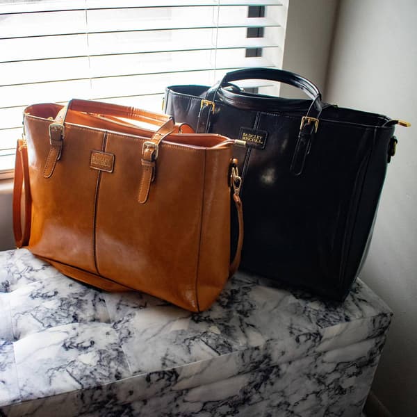 Badgley Mischka Julia Vegan Leather Tote Weekender Travel Bag