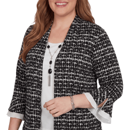 Plus Size Alfred Dunner Dinner Theater Two in One Top Blouse