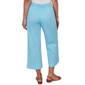 Womens Hearts of Palm Aqua Fresh Wide Leg Cropped Pants - image 2