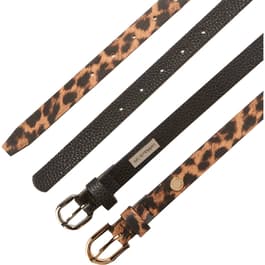 Womens Steve Madden Leopard/Black 2 For 1 Belt