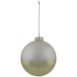 Northlight Brushed White & Gold Glass Ball Christmas Ornament - image 2