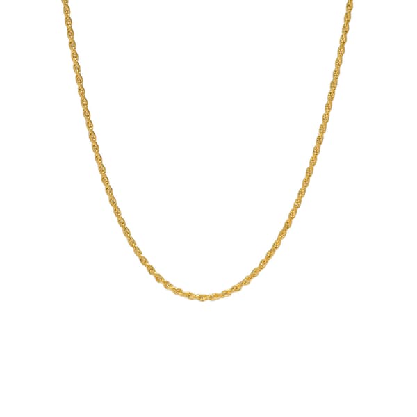 18in. Solid Rope Vermeil Sterling Silver Chain Necklace - image 