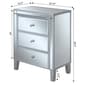 Convenience Concepts Gold Coast Large Mirrored 3 Drawer End Table - image 4