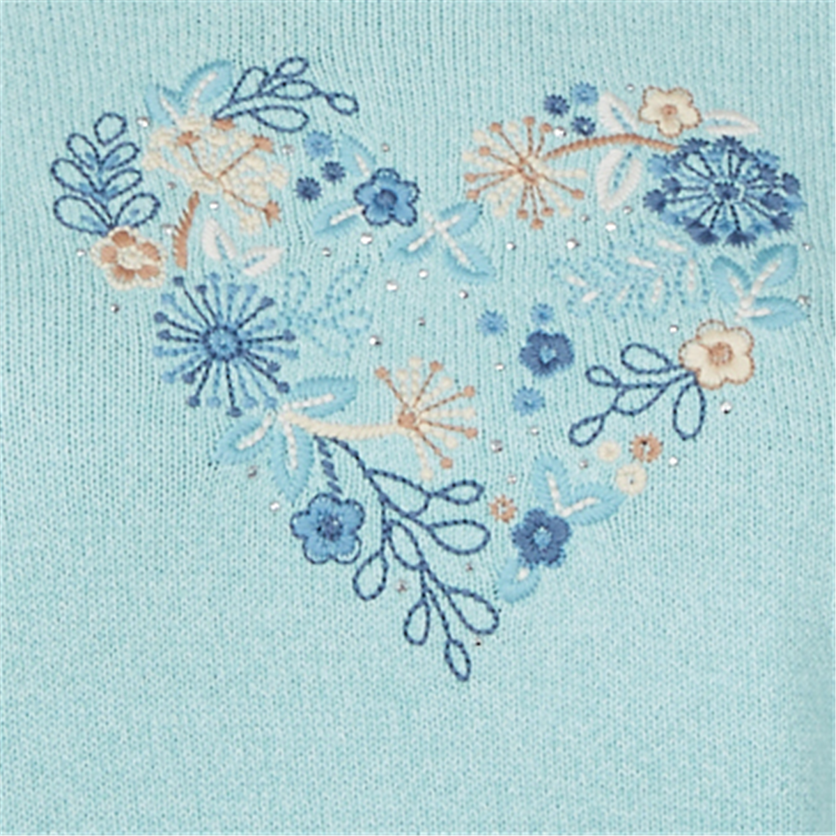 Plus Size Alfred Dunner Ann Arbor Floral Heart Sweater