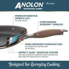 Anolon&#174; Advanced Bronze 11in. Square Grill Pan