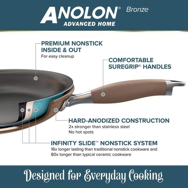 Anolon&#174; Advanced Bronze 11in. Square Grill Pan
