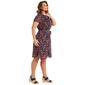 Plus Size MSK Short Sleeve Chiffon Floral Pintuck Midi Dress - image 5