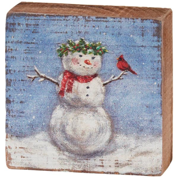 Primitives By Kathy Snow Woman Block Sign - image 