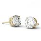 Charles & Colvard&#174; 1ctw. Solitaire Gold Stud Earrings - image 3