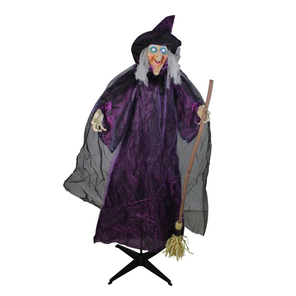 Northlight Seasonal 5.5ft. Animated Witch Halloween Figure