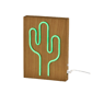Simplee Adesso Wood-Framed Neon Cactus Table/Wall Lamp - image 1