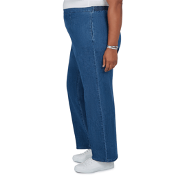 Plus Size Alfred Dunner Ann Arbor Pull On Jeans - Short Length