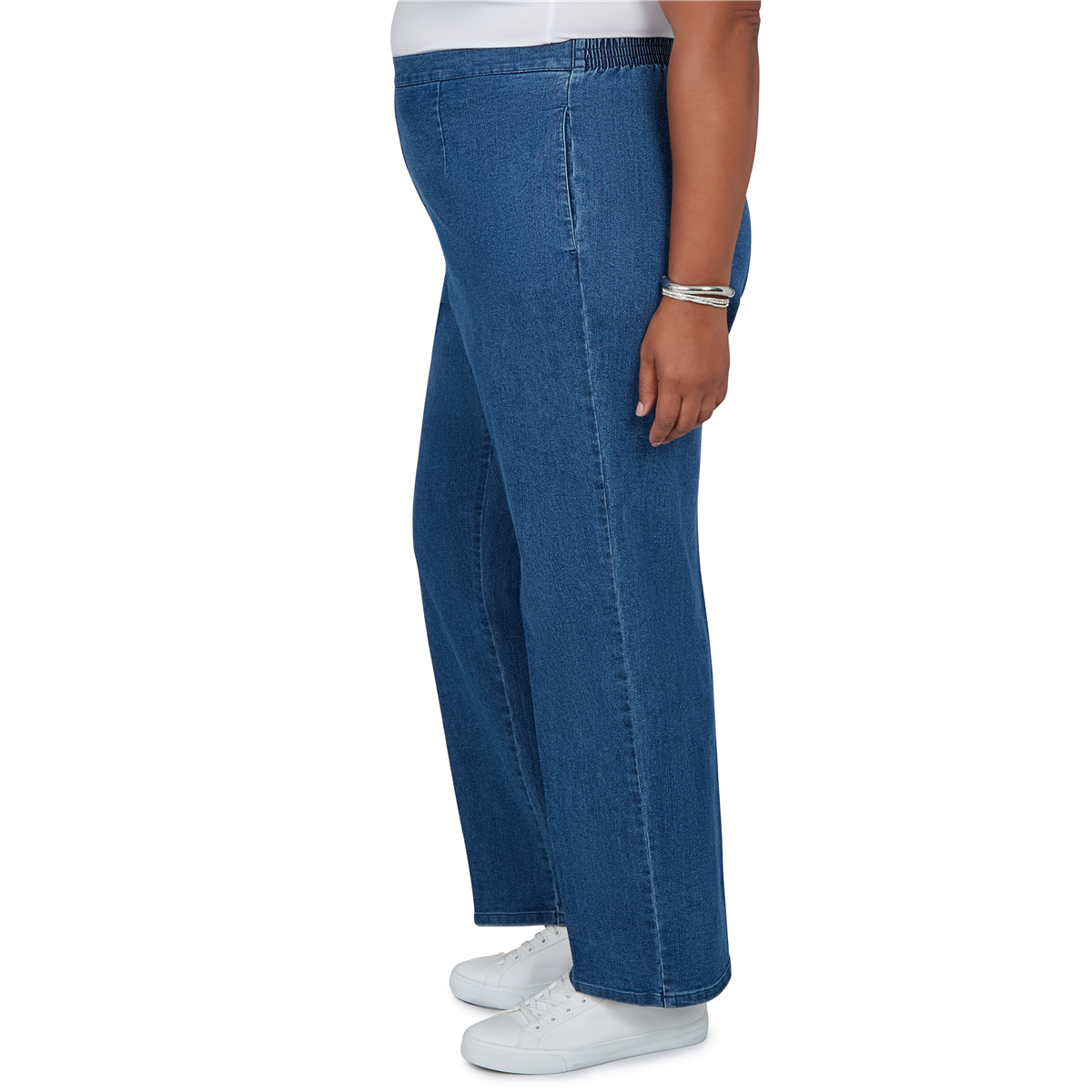 Plus Size Alfred Dunner Ann Arbor Pull On Jeans - Short Length