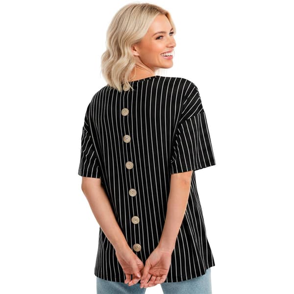 Womens Cure Dolman Sleeve Stripe Crepon Blouse