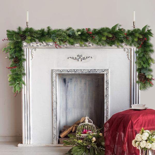 Puleo International 9ft. Decorated Christmas Garland