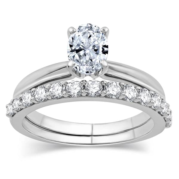 Nova Star&#40;R&#41; 1ctw. Lab Grown Diamond Oval Bridal Set