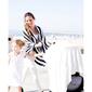 Womens Zalamoon Multi-Wear Striped Infinity Maternity Shawl - image 6