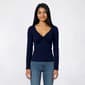 Juniors Madden Girl Long Sleeve Jersey Twist Front Tee - image 1