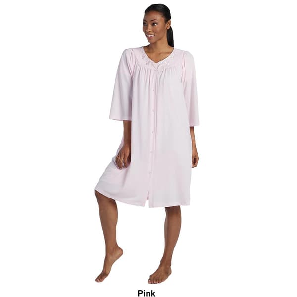 Womens Miss Elaine Nylon Tricot Short Robe