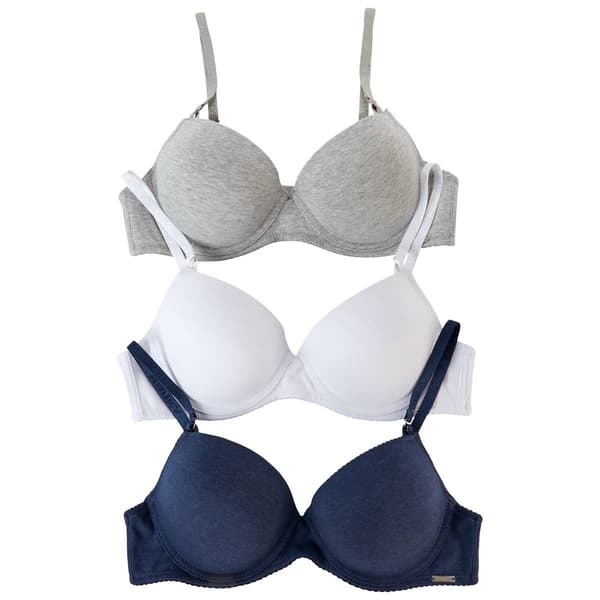 Womens Nautica 3pk. Cotton Blend T-Shirt Bra NT2935-3PKC - image 