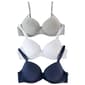 Womens Nautica 3pk. Cotton Blend T-Shirt Bra NT2935-3PKC - image 1