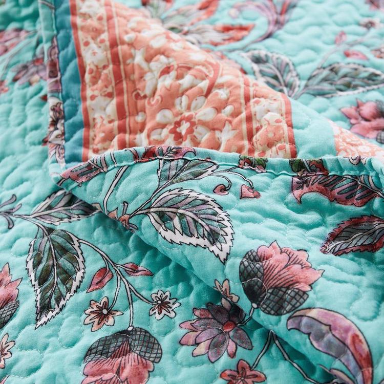Greenland Home Fashions™ Audrey Tropical Turquoise Quilt Set