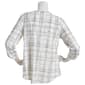 Womens Cure 3/4 Sleeve Roll Tab Grid Crepe Blouse - image 2