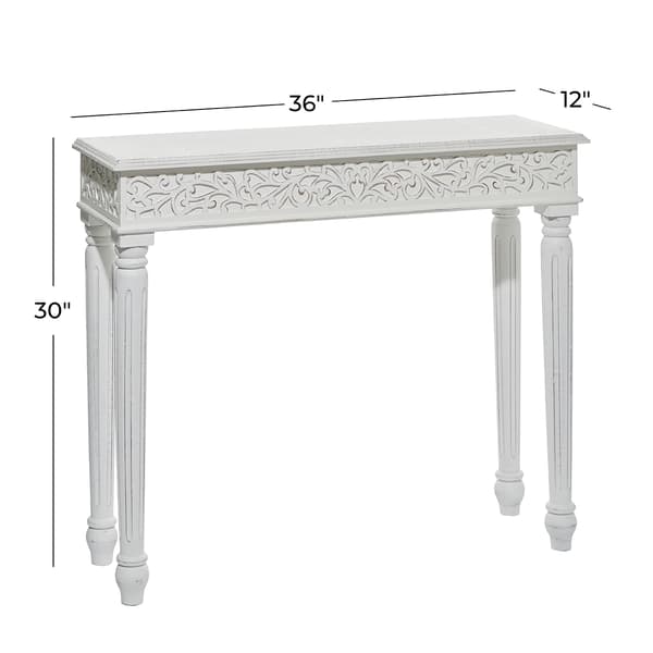 9th & Pike&#174; Large Wood Carved Console Table