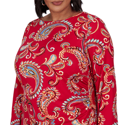 Plus Size Ruby Rd. Mysterious Romance Whimsical Paisley Tee