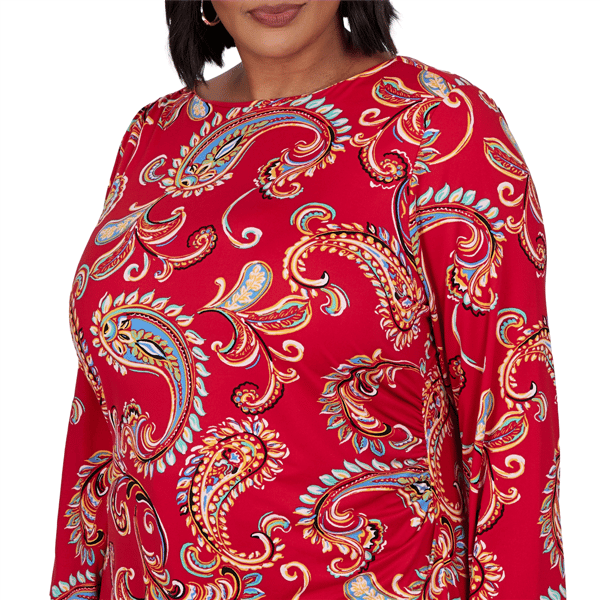 Plus Size Ruby Rd. Mysterious Romance Whimsical Paisley Tee