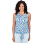 Petite Emaline Key Items Sleeveless Floral Tie Front Blouse - image 1