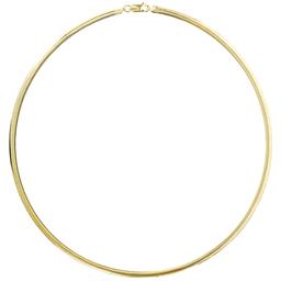 Ellen Tracy Sterling Silver Yellow Gold Plated Omega Necklace